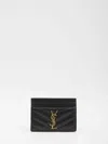 Saint Laurent Cassandre Card Holder In Black