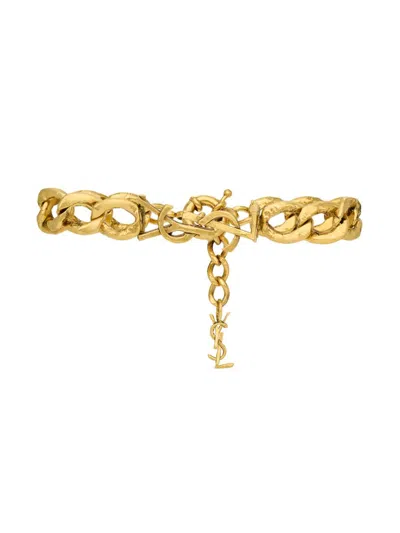 Saint Laurent Women's Cassandre Chain Bracelet In Metal