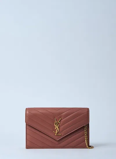 Saint Laurent Women Cassandre Chain Wallet