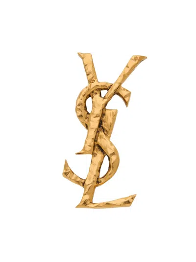 Saint Laurent Women's Cassandre Earring In Metal In Gold