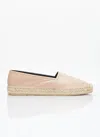Saint Laurent Classic Logo-detail Leather Espadrilles In Cream