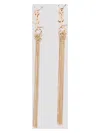 Saint Laurent Cassandre Tassel Pendant Earrings