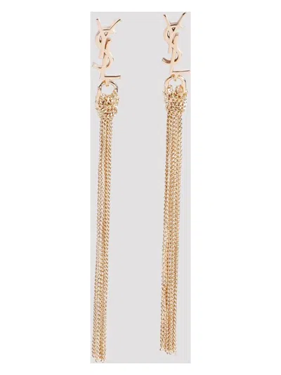 SAINT LAURENT WOMEN'S CASSANDRE GOLD DANGLING EARRINGS