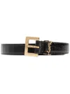Saint Laurent Crocodille-effect Belt In Multicolor