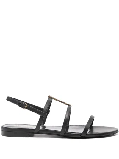 Saint Laurent Double-strap Almond Open Toe Sandals