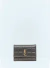 Saint Laurent Women Cassandre Matelassé Carré Bi-fold Wallet In Black