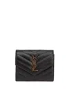 Saint Laurent Women `cassandre Matelassé` Compact Tri Fold Wallet