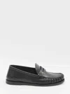 Saint Laurent Cassandre Leather Loafer In Black