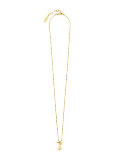 Saint Laurent Women's Cassandre Necklace In Metal In Gold