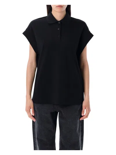 SAINT LAURENT WOMEN'S CASSANDRE PIQUÉ POLO SHIRT