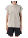 Saint Laurent Cassandra Cap Sleeve Polo Top
