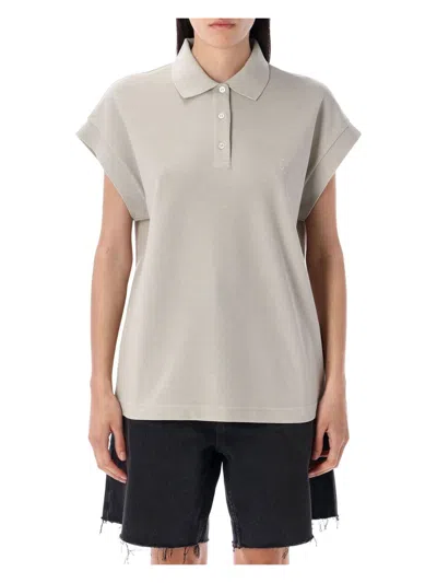 SAINT LAURENT WOMEN'S CASSANDRE PIQUÉ POLO SHIRT