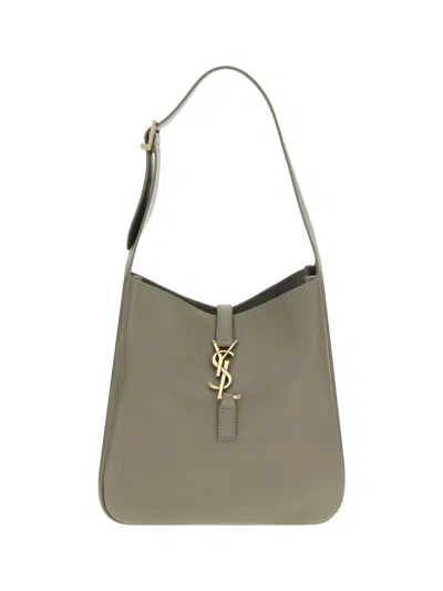 Saint Laurent Women Cassandre Shoulder Bag In Gray
