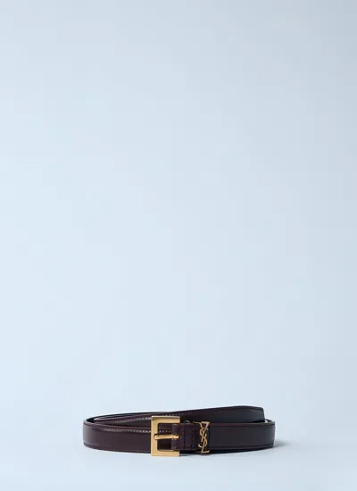 Saint Laurent Women Cassandre Thin Belt