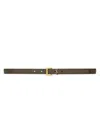 Saint Laurent Women's Cassandre Thin Belt With Square Buckle In Smooth Leather In Neutral
