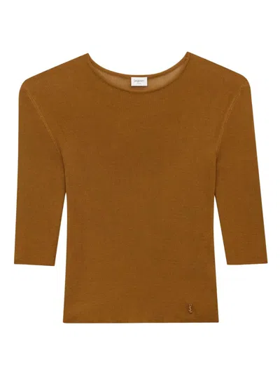 Saint Laurent Women's Cassandre Top In Knit In Multi