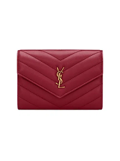 Saint Laurent Women's Cassandre Wallet In Lambskin Leather