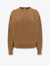 Saint Laurent Women Certified Cotton Sweatshirt With Logoed Label In Brown
