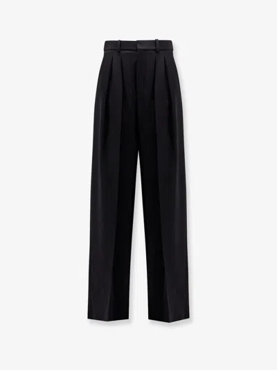 Saint Laurent Women Certified Wool Trousers With Pinces