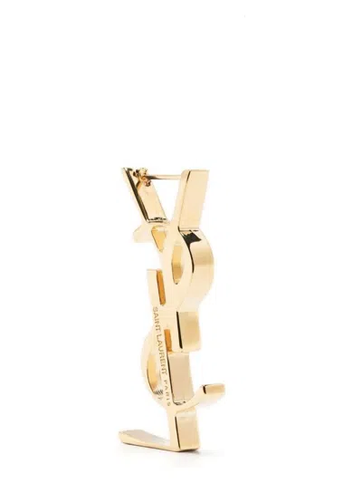 Saint Laurent Cassandre Single Earring In Metal In Gold
