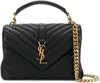 Saint Laurent College Medium In Quilted Leather Bags In Black