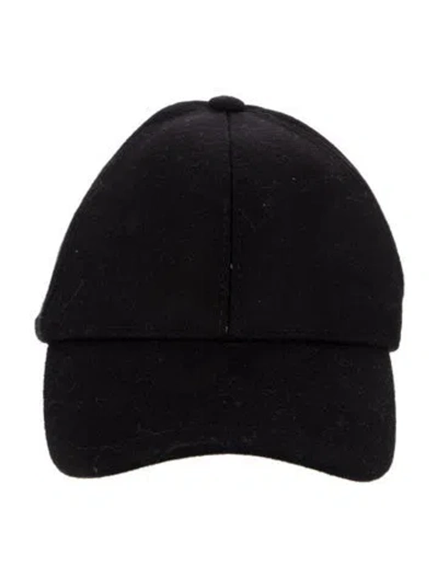 Pre-owned Saint Laurent Women's Cotton Baseball Hat In Black