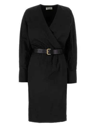 SAINT LAURENT WOMEN'S COTTON BLEND DRESS