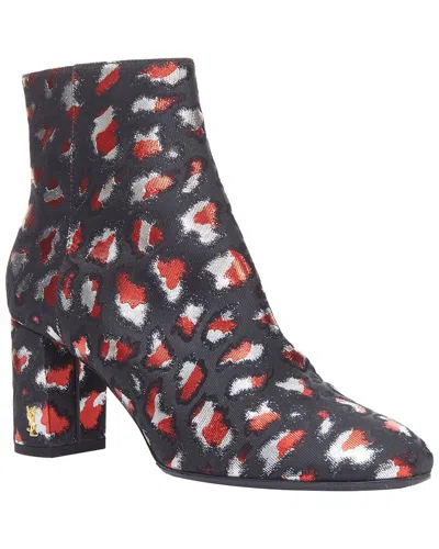 Pre-owned Saint Laurent Women's Cotton Jacquard Syl Logo Bootie (authentic Pre-loved)