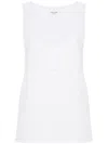 Saint Laurent Semi-sheer Henley Tank Top In Multicolor