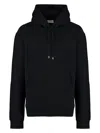 Saint Laurent Logo Hoodie In Black