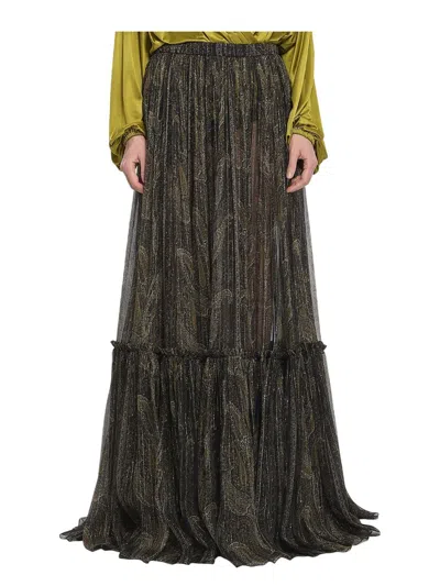 SAINT LAURENT WOMEN'S COUNTRY-STYLE TIERED SKIRT | SIZE FR 36 | 834197Y3K61 COLOR 4965