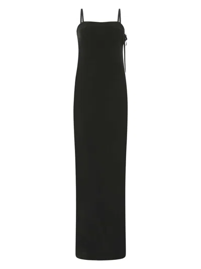 SAINT LAURENT WOMEN'S CREPE LONG DRESS