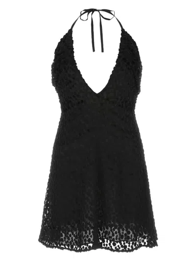 SAINT LAURENT WOMEN'S CREPE MINI DRESS