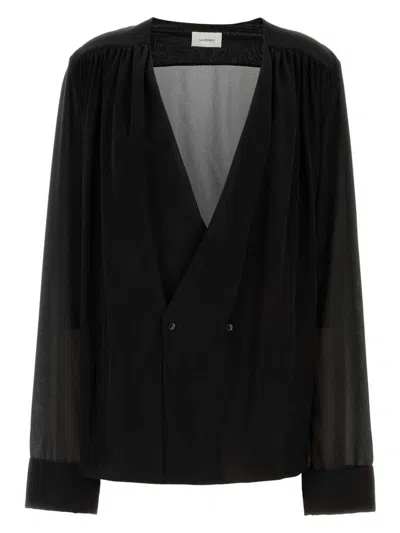 SAINT LAURENT WOMEN'S CREPE SHIRT