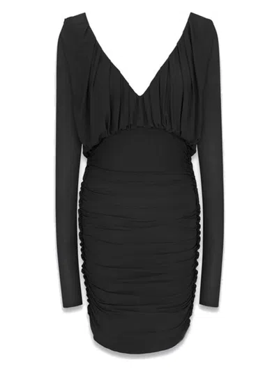 SAINT LAURENT WOMEN'S CUPRO MINI DRESS