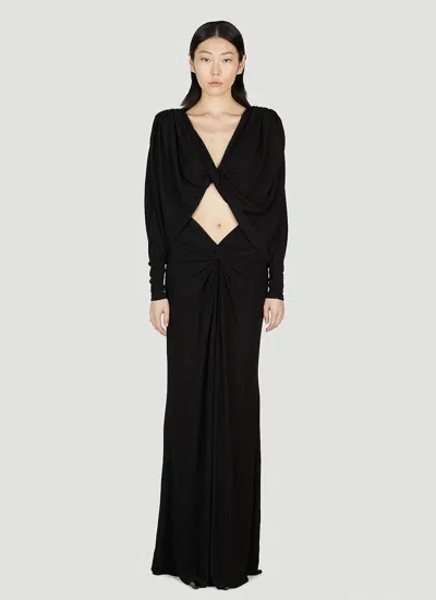 Saint Laurent Cut Out Dress Female Blackfemale