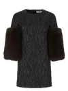 Saint Laurent Black Crewneck Mini Dress