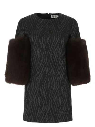 Saint Laurent Women's Damask Mini Dress