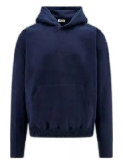 SAINT LAURENT WOMEN'S DARK COTTON SWEATSHIRT