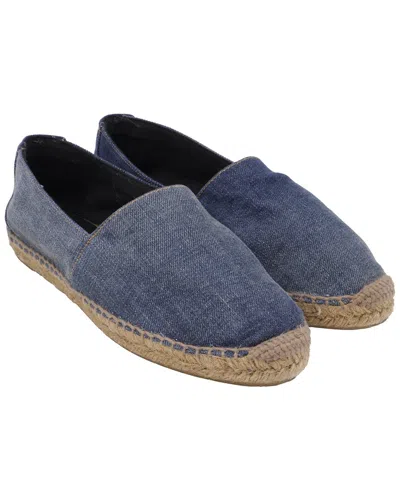 Saint Laurent Women's Denim Espadrille Flat (authentic Pre-loved) In Blue
