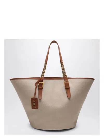 Saint Laurent Women's Desert-coloured Shoulder Bag In Brown