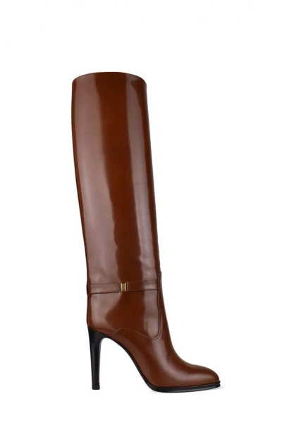 Saint Laurent Women Diane Boots In Brown
