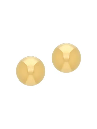 Saint Laurent Women's Dome Earrings In Metal In Brass Gold
