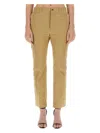 Saint Laurent Women Drill Pants In Beige