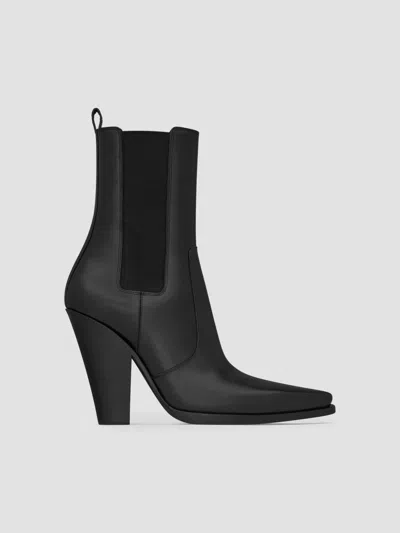Saint Laurent Women's Dylan Chelsea Boots In Smooth Leather In Black