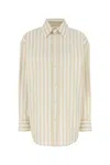 Saint Laurent Women Embroidered Oxford Shirt In White