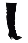 Saint Laurent Era 85 Over-the-knee Boots In Black