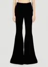 Saint Laurent Gabardine Flared Pants In Black