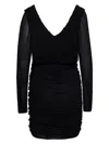 Saint Laurent Cupro Mini Dress In Black