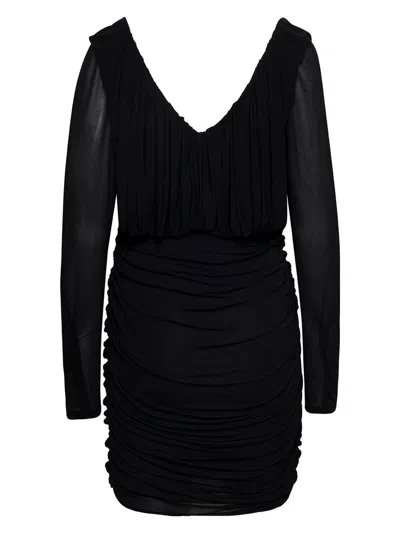 SAINT LAURENT WOMEN'S FITTED CUT SHORT DRESS